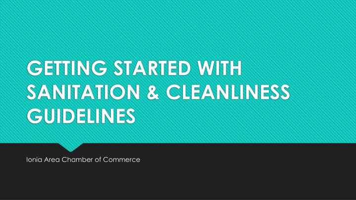 getting started with sanitation cleanliness