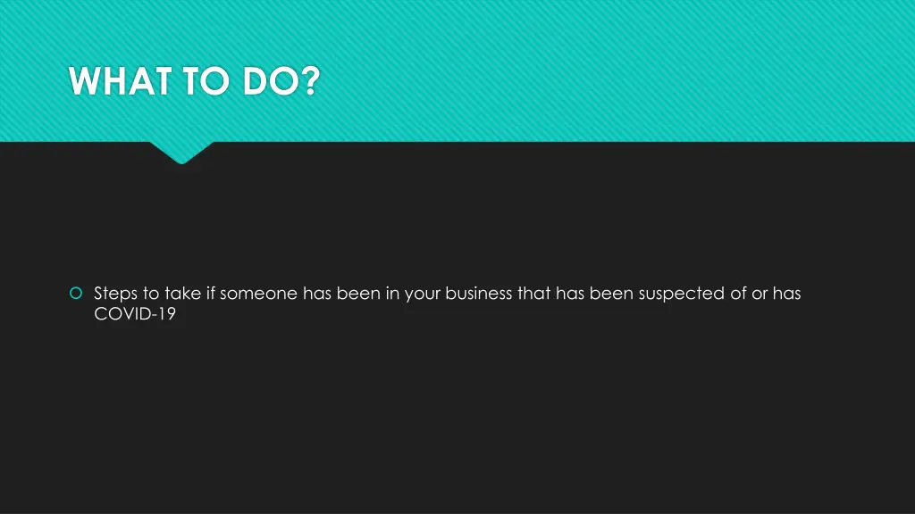 what to do