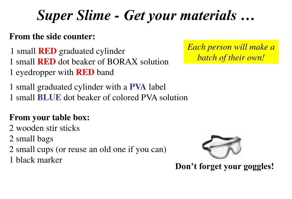 super slime get your materials