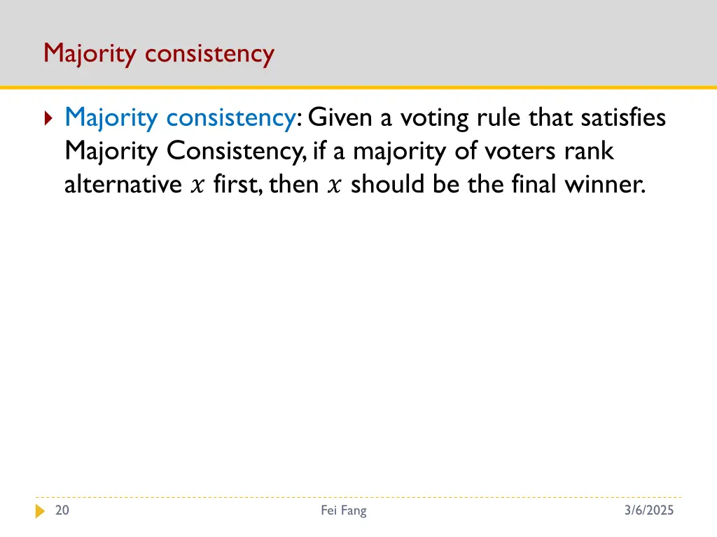 majority consistency