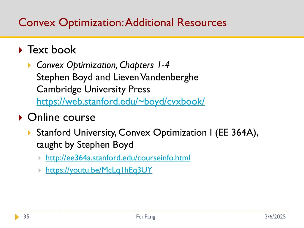 convex optimization additional resources