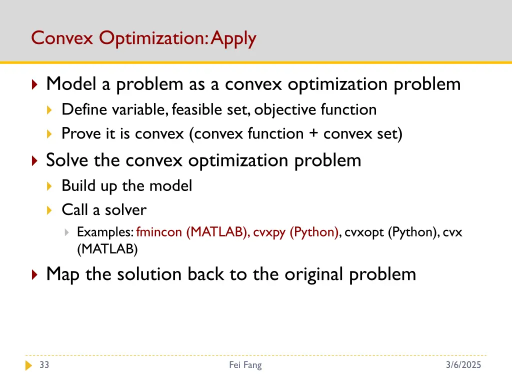 convex optimization apply
