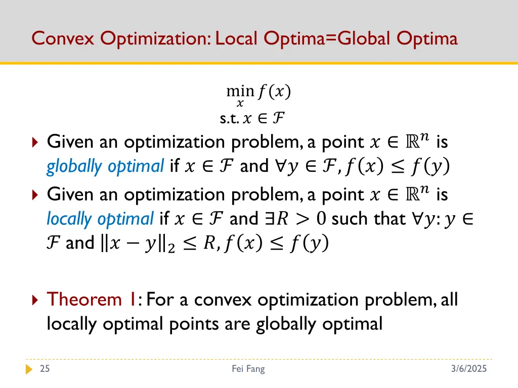 convex optimization local optima global optima