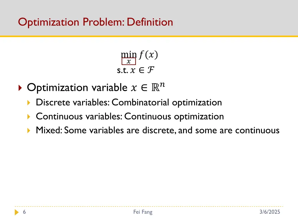 optimization problem definition 1