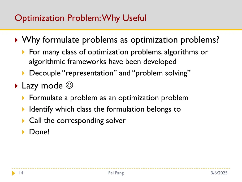 optimization problem why useful