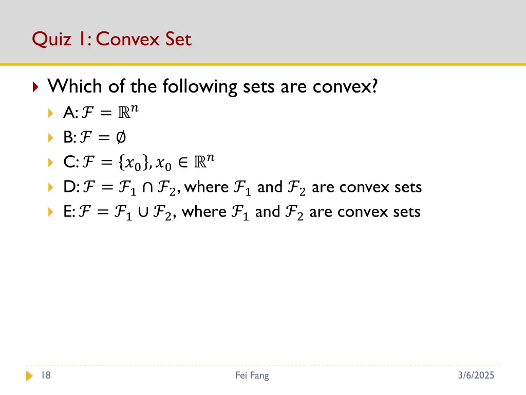 quiz 1 convex set