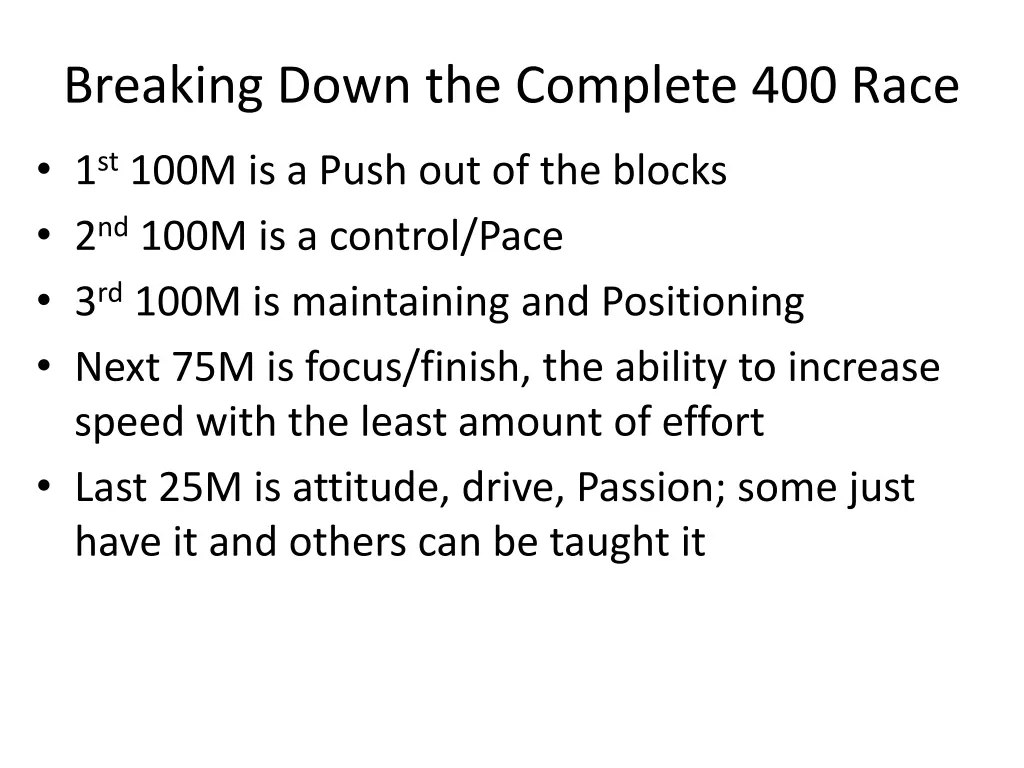 breaking down the complete 400 race