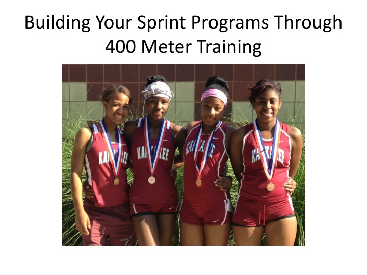 building your sprint programs through 400 meter