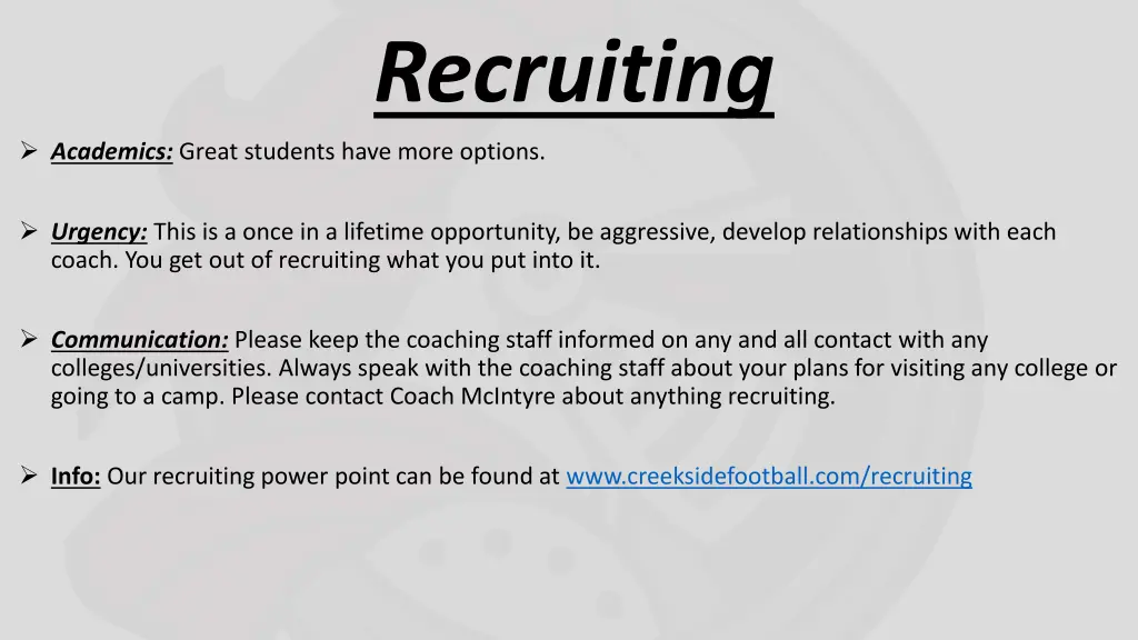 recruiting