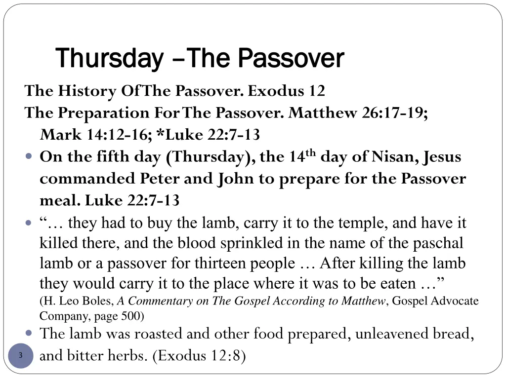 thursday thursday the passover the passover