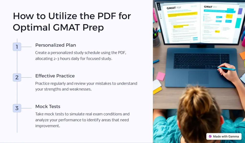 how to utilize the pdf for optimal gmat prep