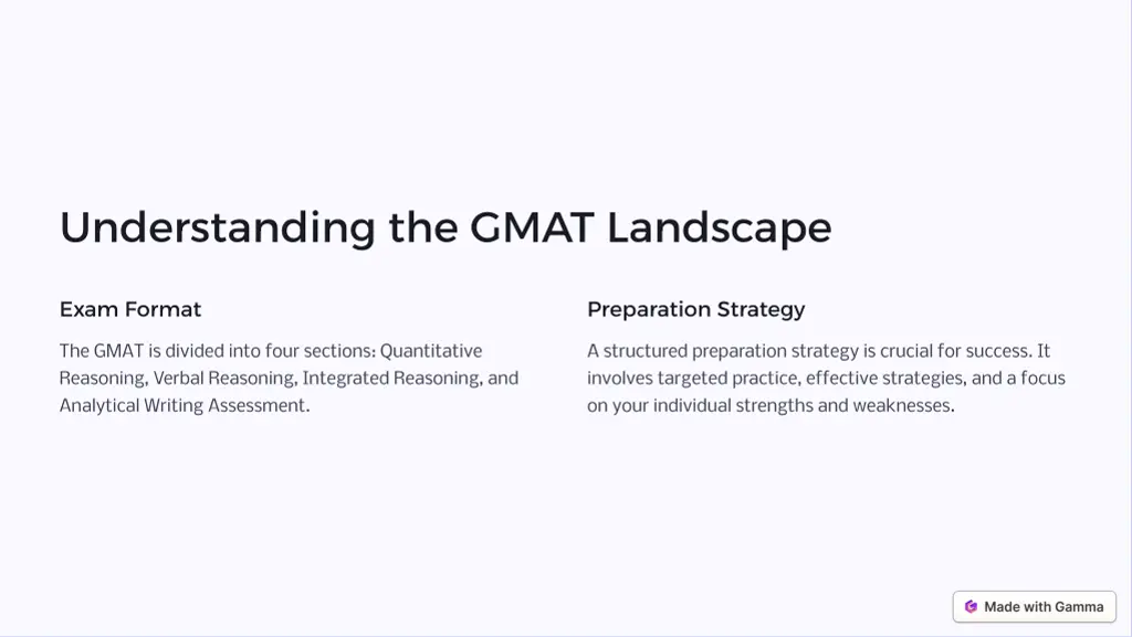 understanding the gmat landscape