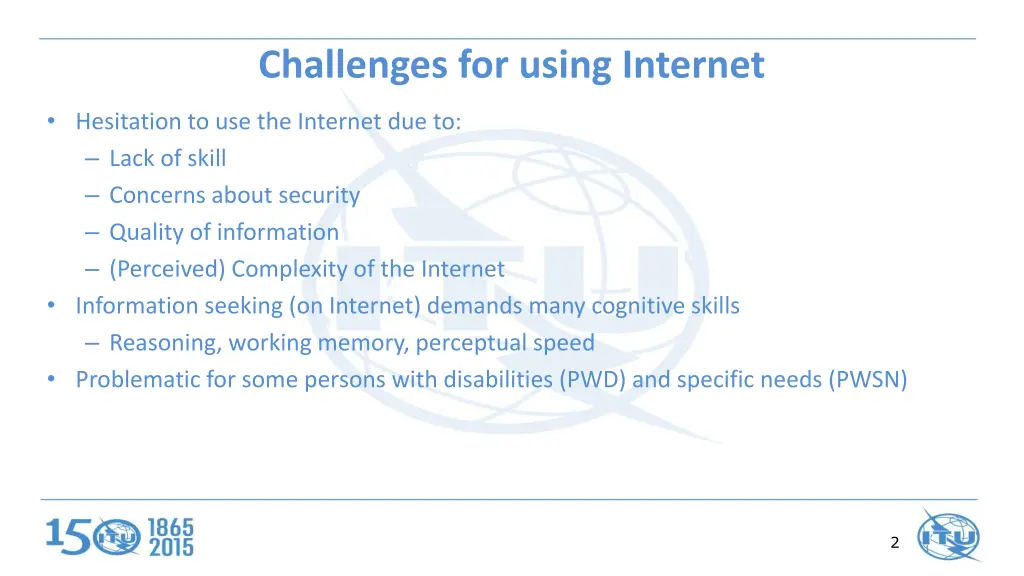 challenges for using internet