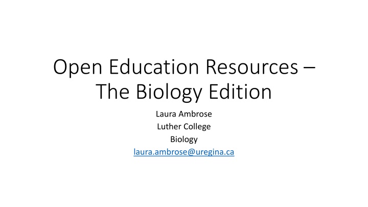 open education resources the biology edition