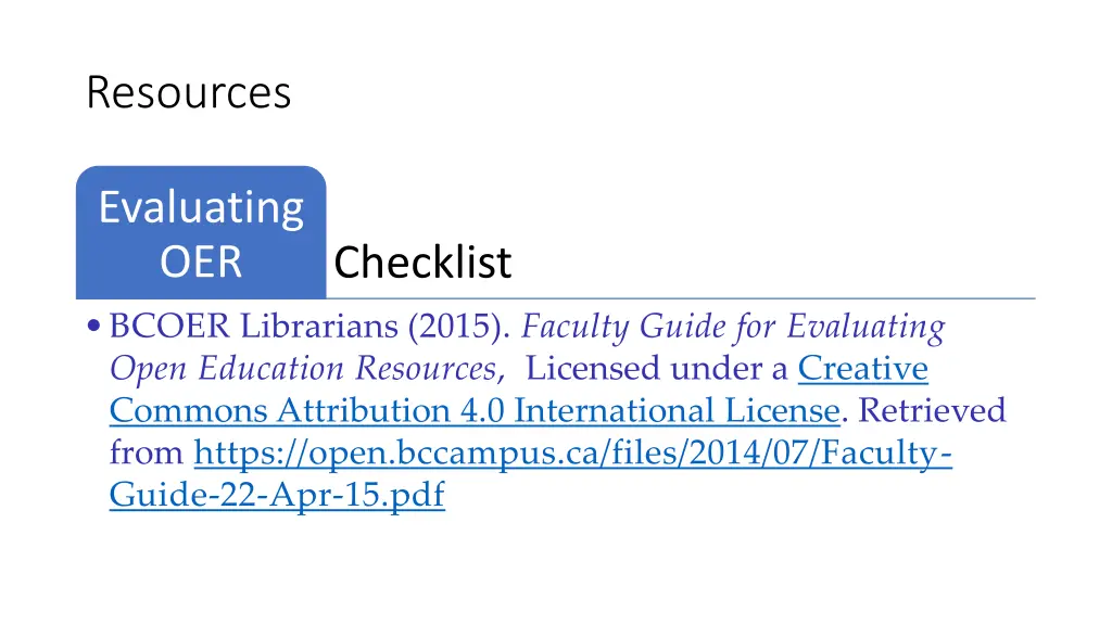 resources