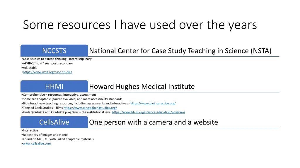 some resources i have used over the years