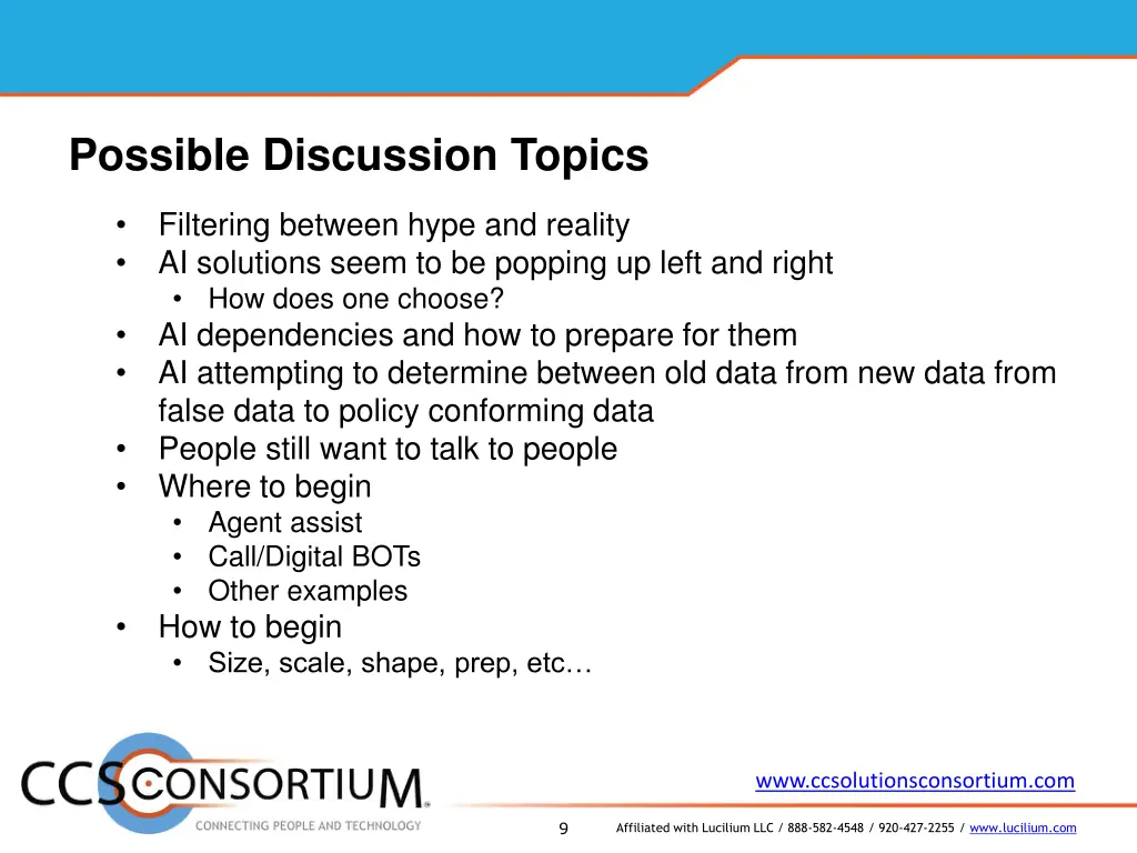 possible discussion topics