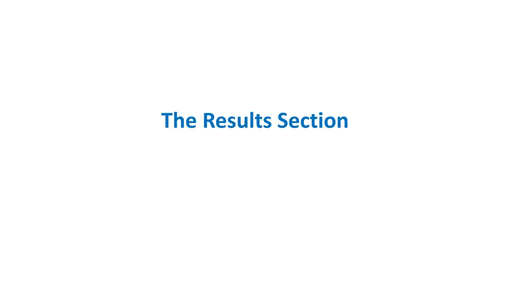 the results section
