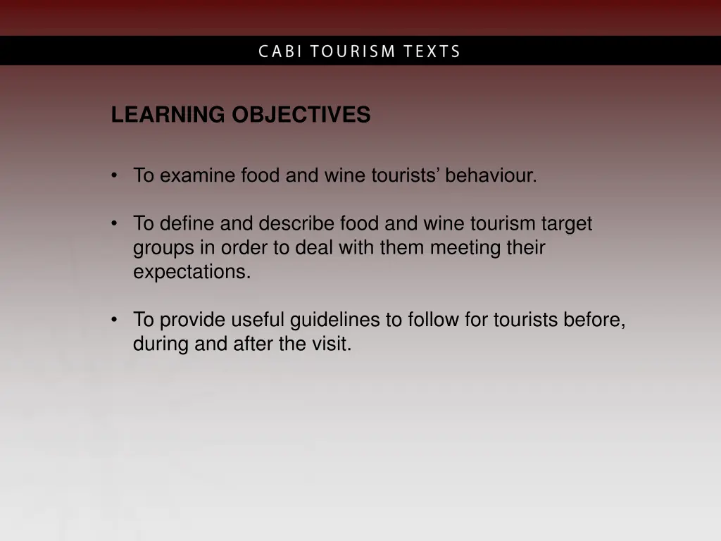 learning objectives