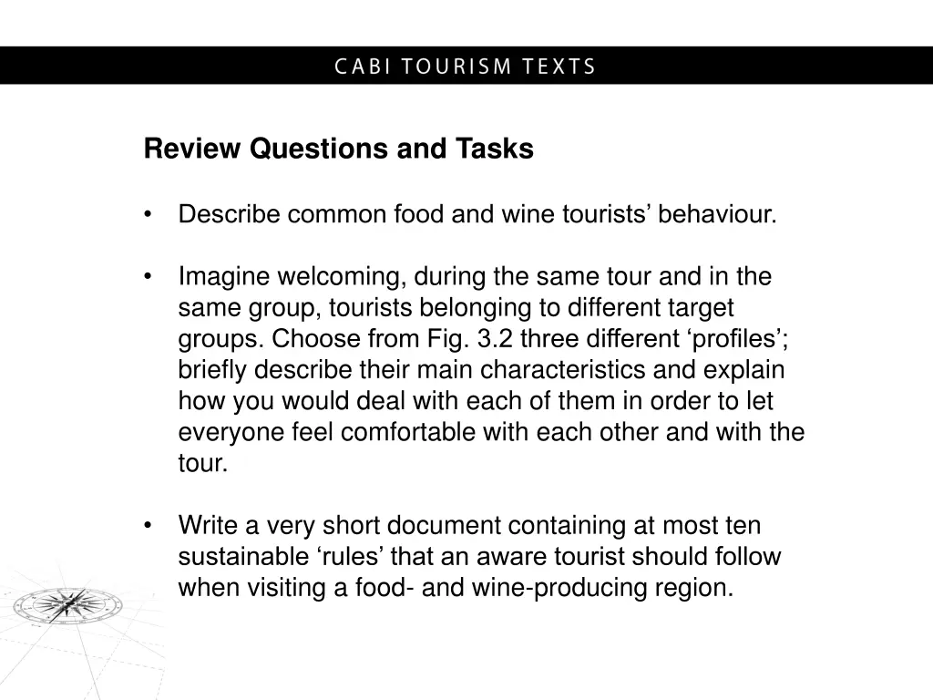 review questions and tasks