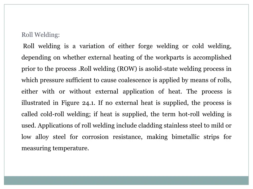 roll welding