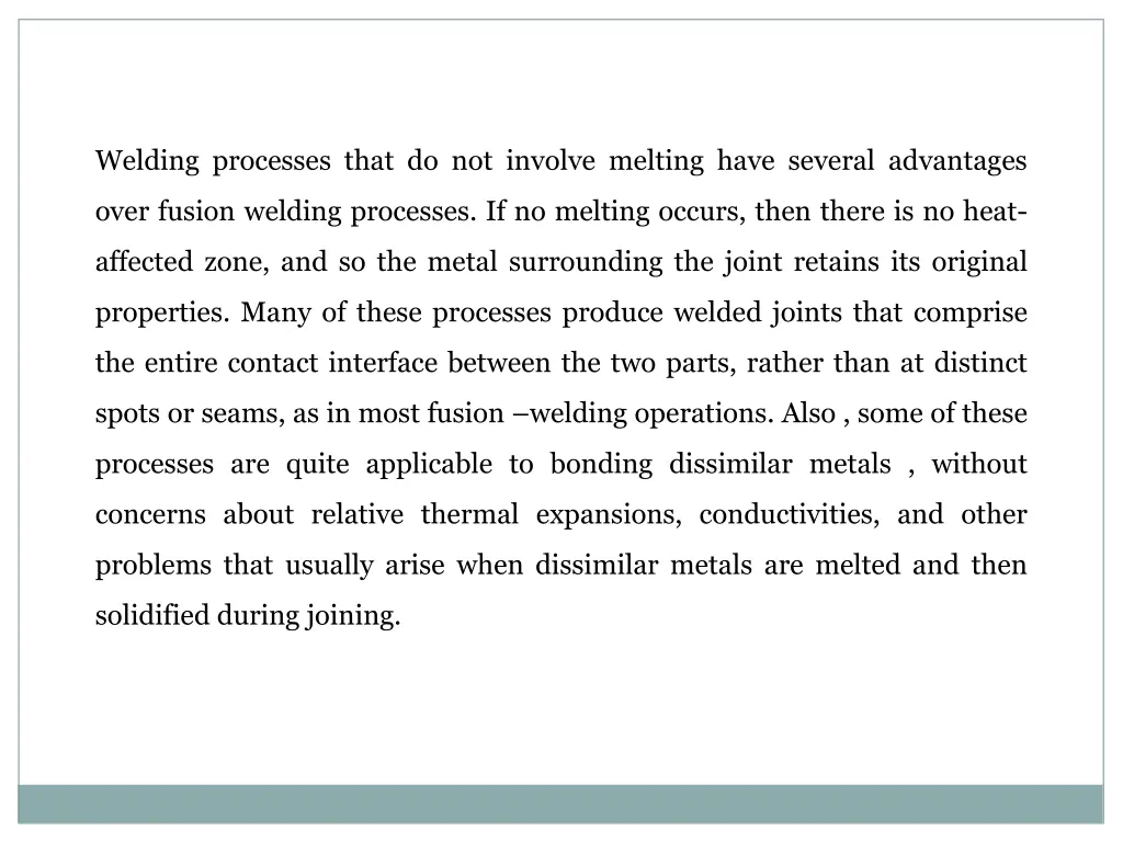 welding processes that do not involve melting