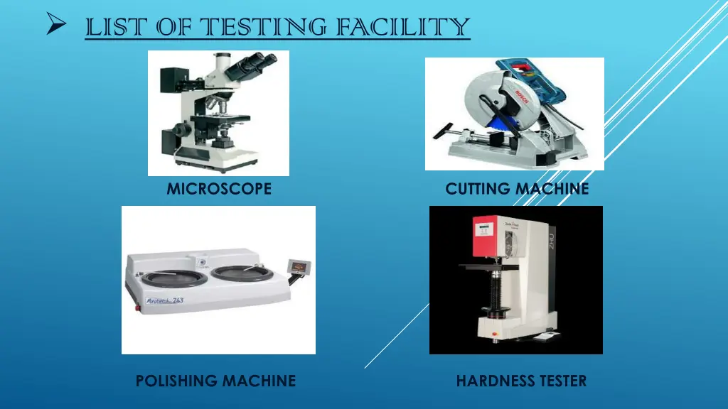 list of testing facility
