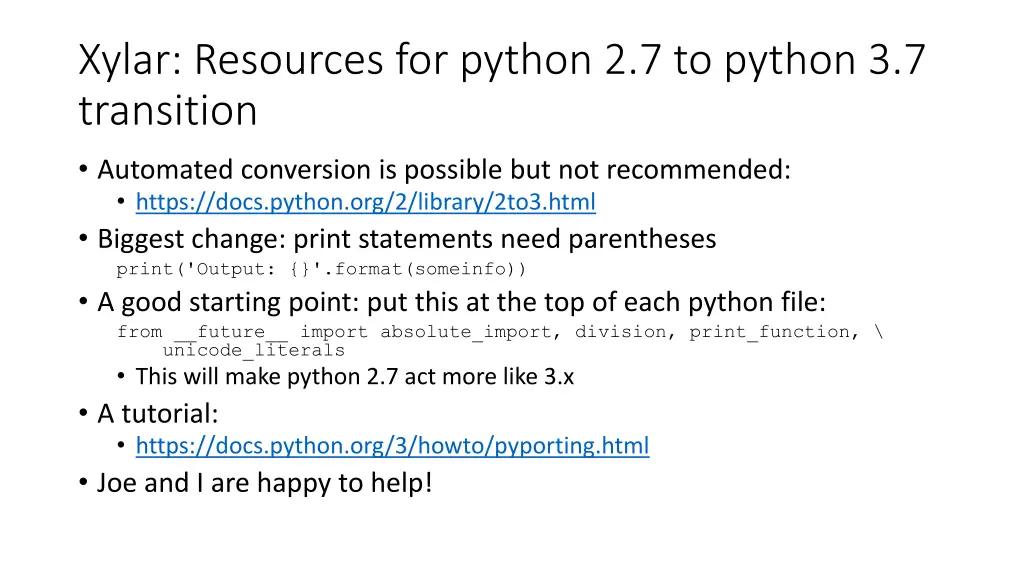 xylar resources for python 2 7 to python