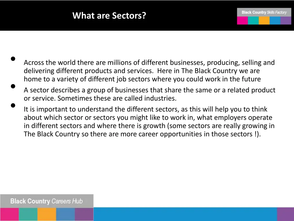 what are sectors 1
