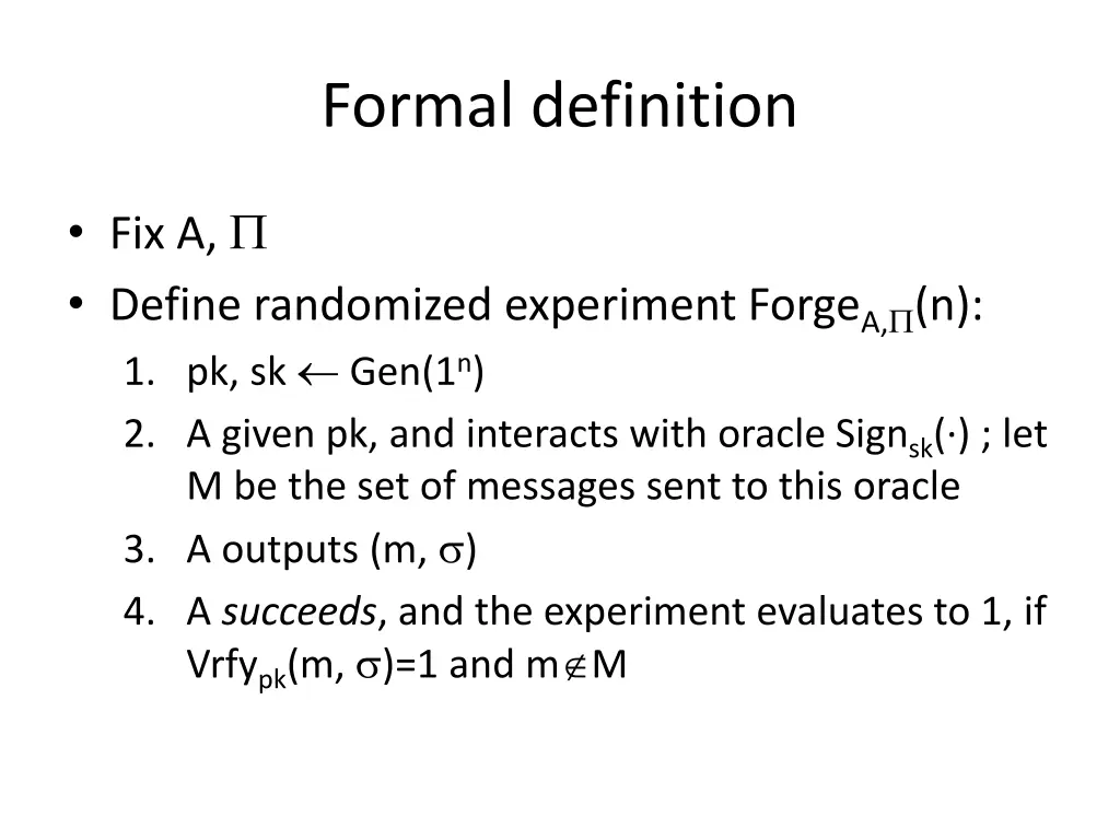 formal definition