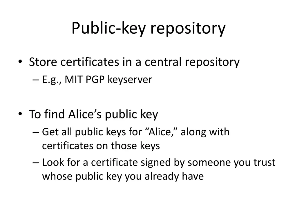 public key repository