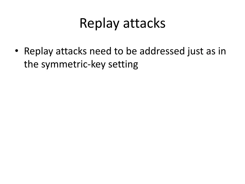 replay attacks