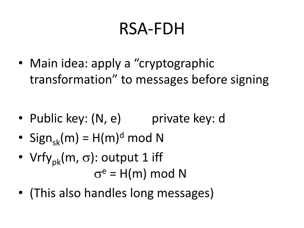 rsa fdh
