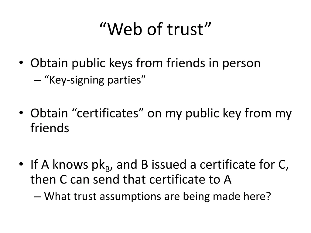 web of trust