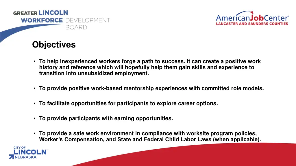 objectives
