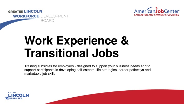 work experience transitional jobs