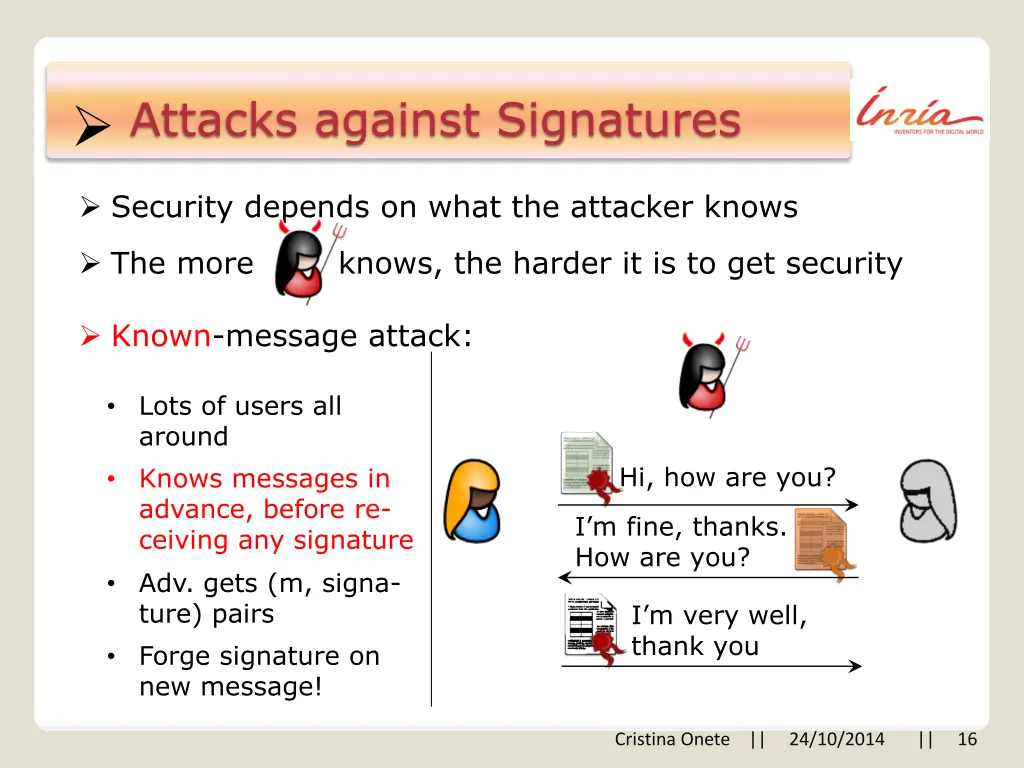 attacks against signatures 1