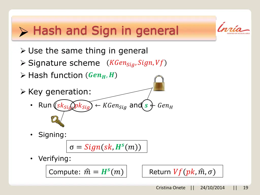 hash and sign in general