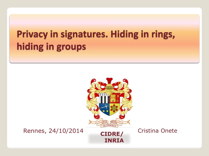privacy in signatures hiding in rings hiding
