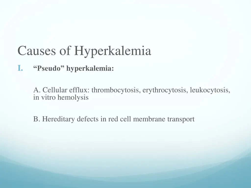 causes of hyperkalemia