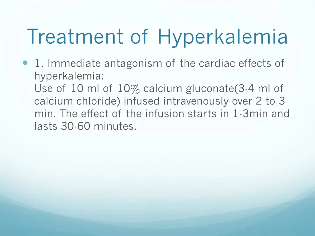 treatment of hyperkalemia