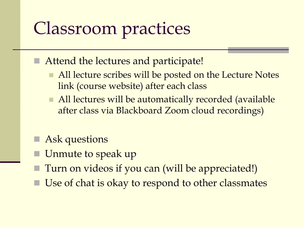 classroom practices