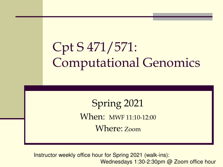 cpt s 471 571 computational genomics