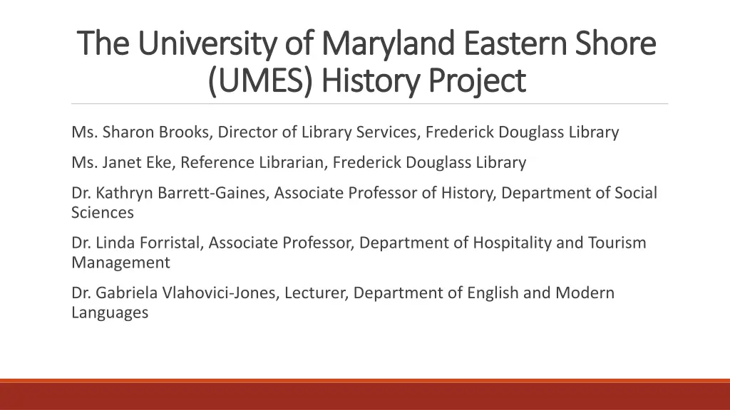 the university of maryland eastern shore