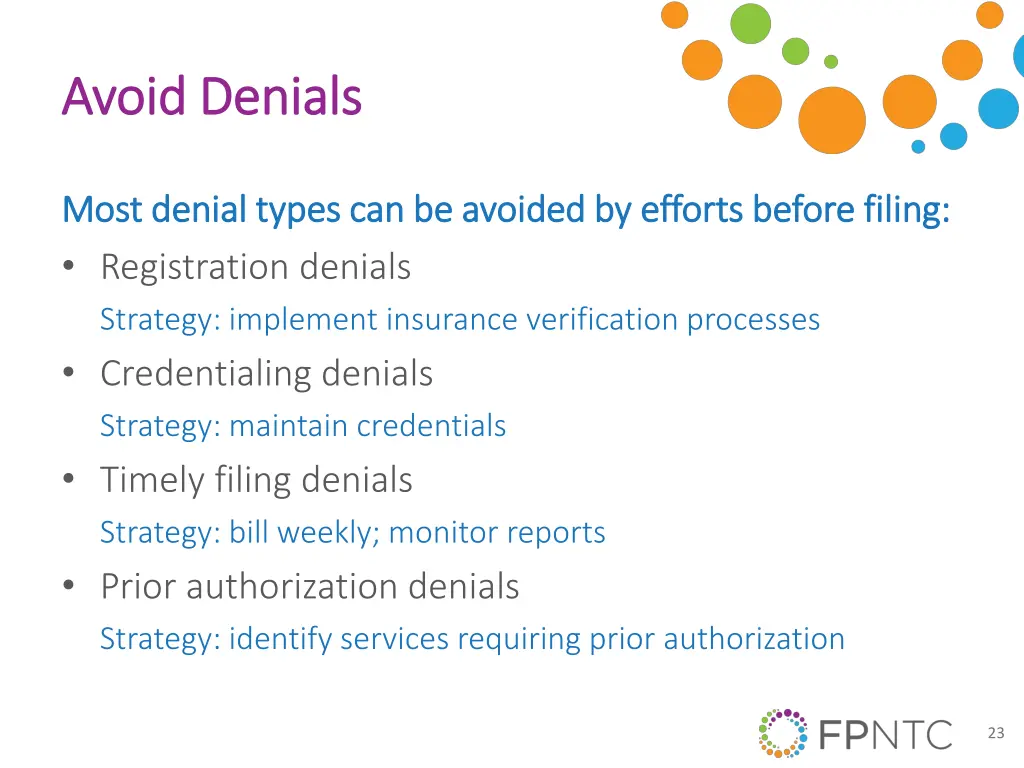 avoid denials avoid denials