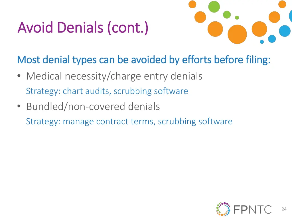 avoid denials cont avoid denials cont