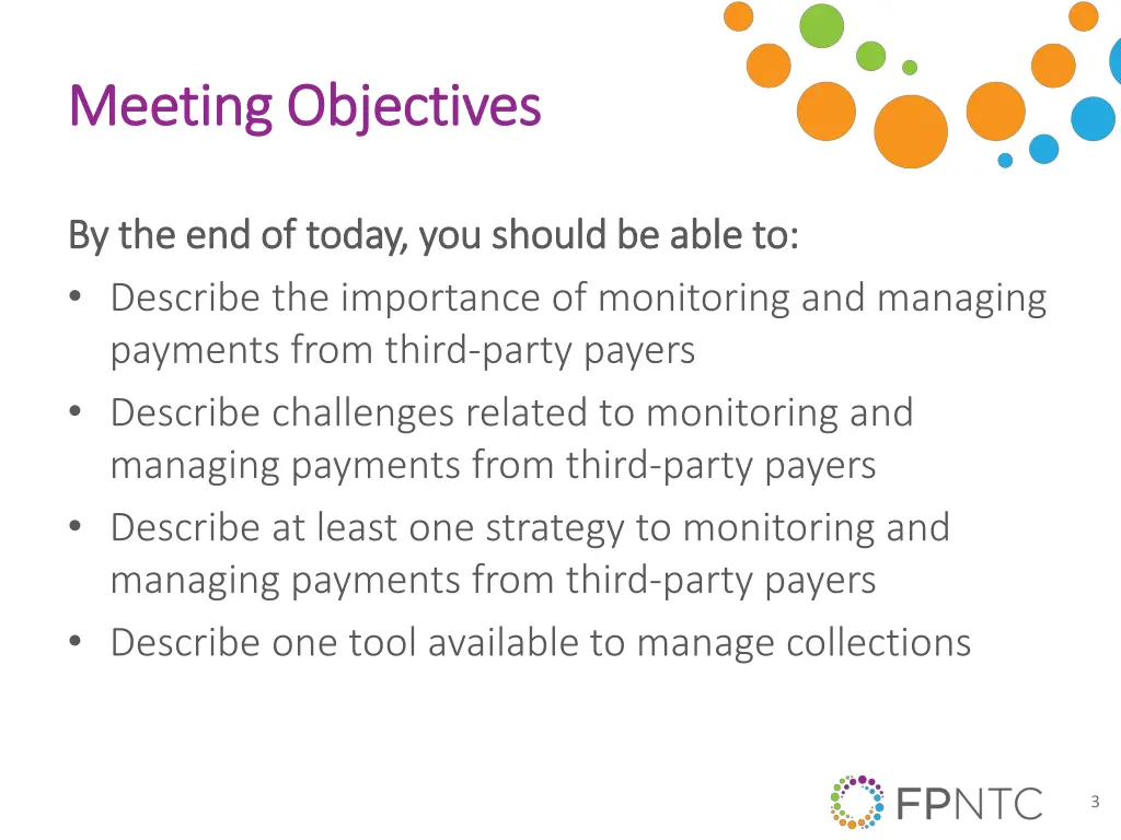 meeting objectives meeting objectives