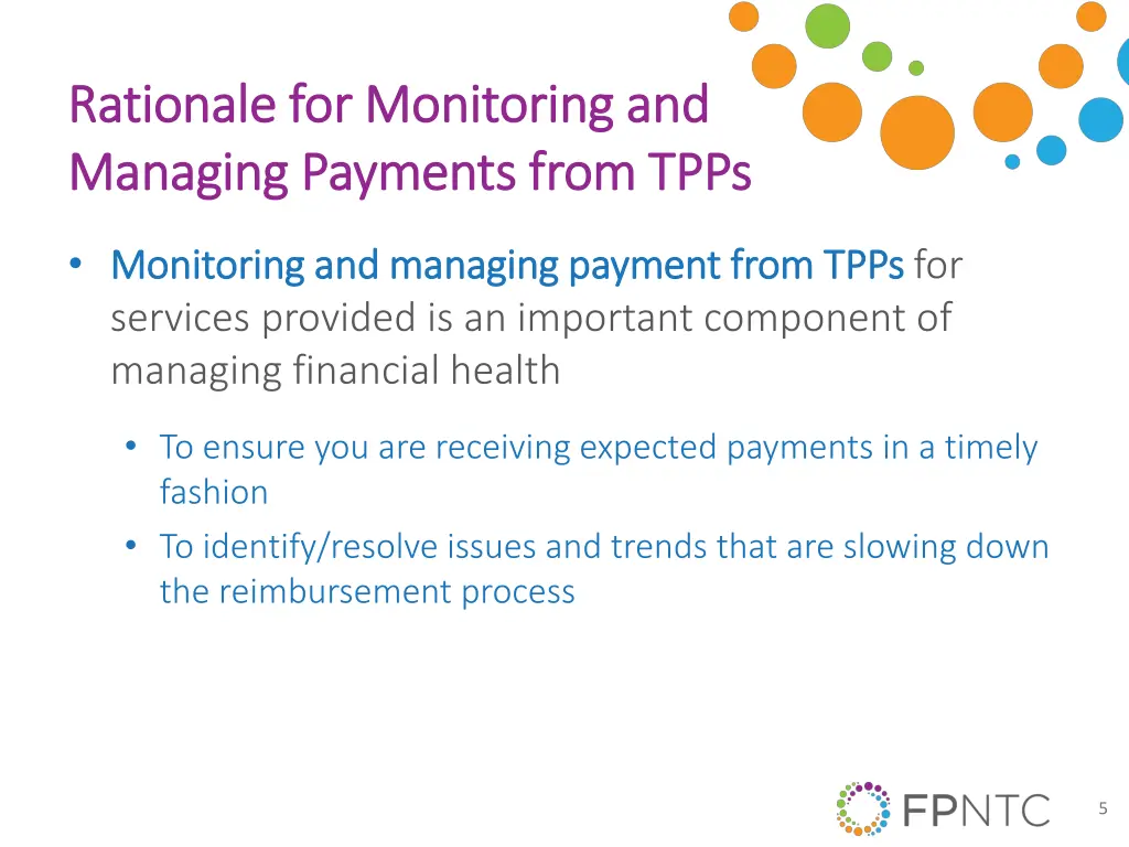 rationale for monitoring and rationale