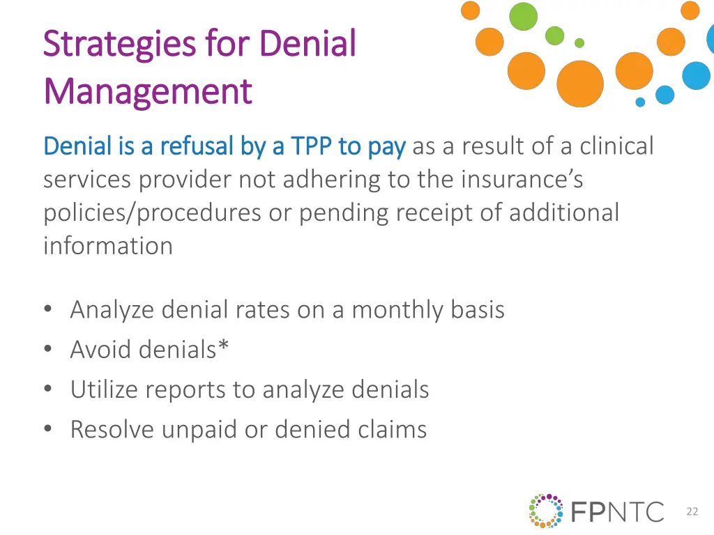 strategies for denial strategies for denial