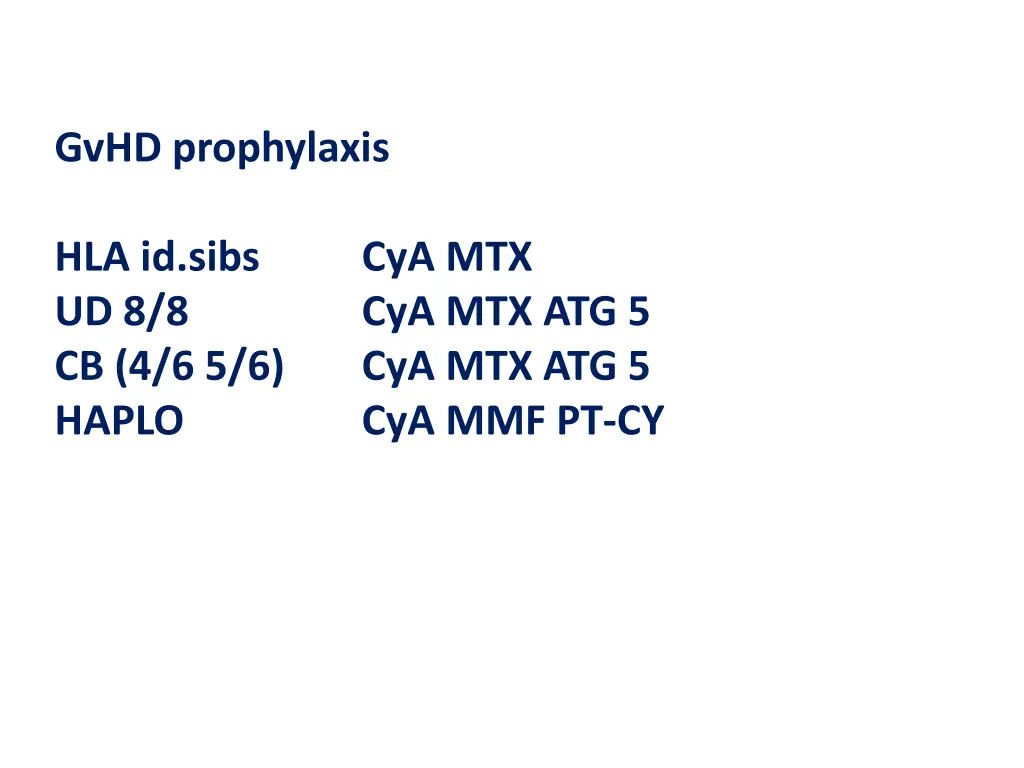 gvhd prophylaxis
